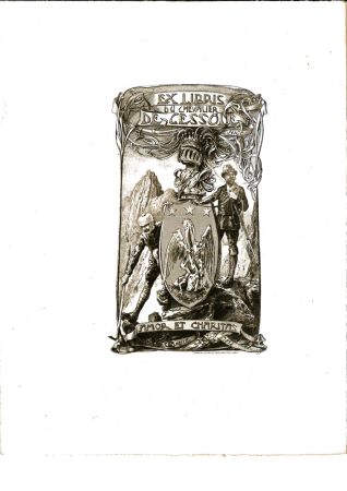 Estampe : Ex-libris du Chevalier Victor de Cessole