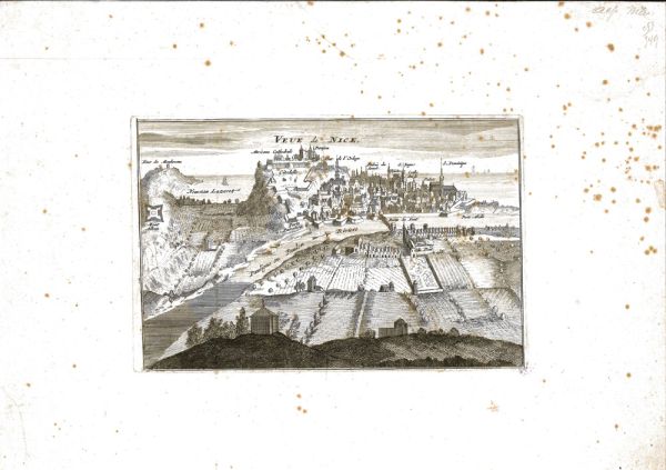 Estampe : Veüe de Nice