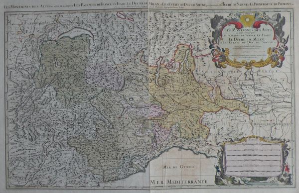Carte géographique : Les montagnes des Alpes