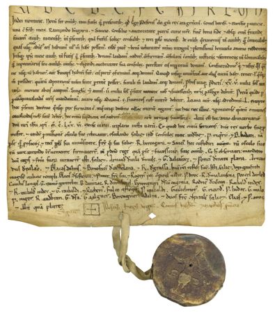 Document d'archives : Déclaration de paix avec les Niçois par Alphonse Ier