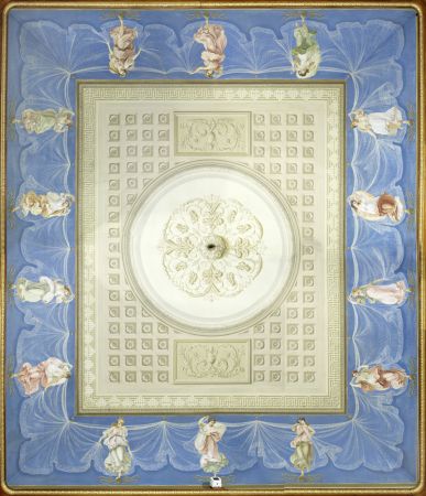 Photographie d'architecture : Villa Masséna. Salon des portraits. Plafond peint