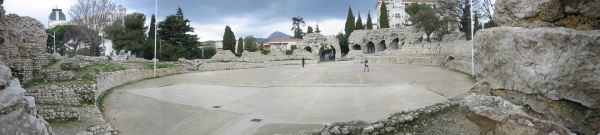 Photographie d'architecture : Arènes. Vue panoramique